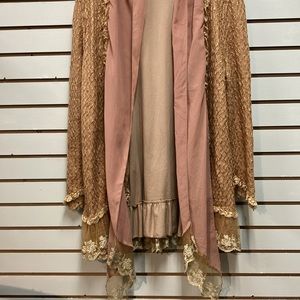 Pretty Angel Womens Cardigan Sheer Lace Mesh Floral Open Top Size L